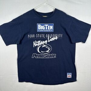 Vintage Penn State Nittany Lions Shirt Mens XL Blue NCAA Football Nutmeg 90s